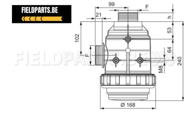 ARAG Aanzuigfilter 2"M 32 mesh 160-220 l/min
