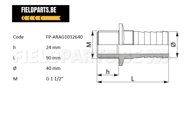 ARAG Tule 40mm - 1" 1/2 M