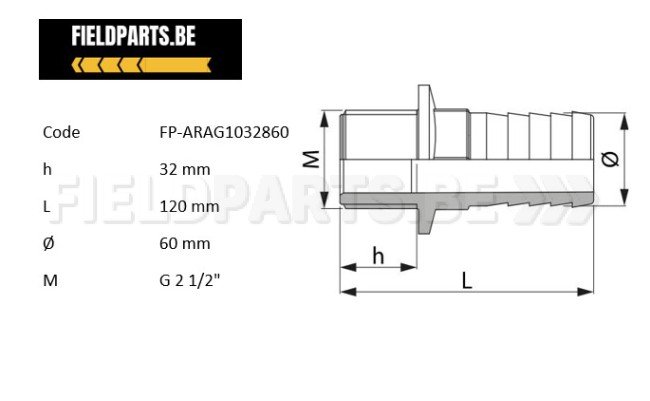 ARAG Tule 60mm - 2" 1/2 M