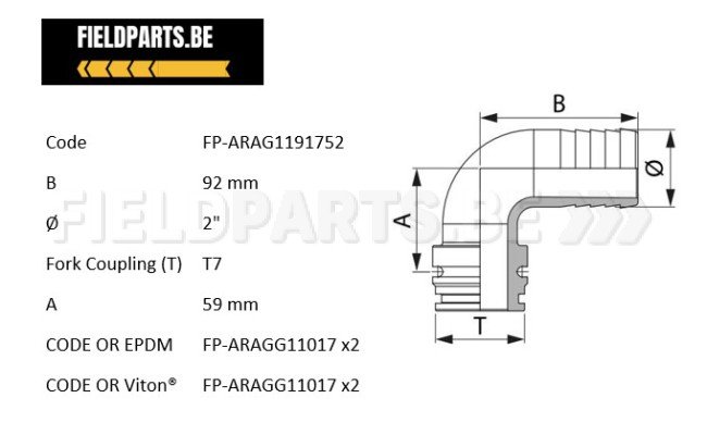 ARAG Tule 90° 52mm - T7 M