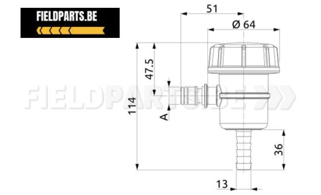 Mini filtre G1/2" F D13mm 50mesh
