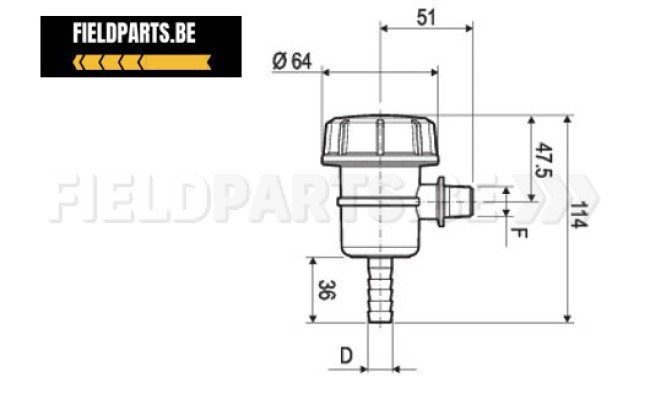 Mini filtre G1/2" M D13mm 50mesh