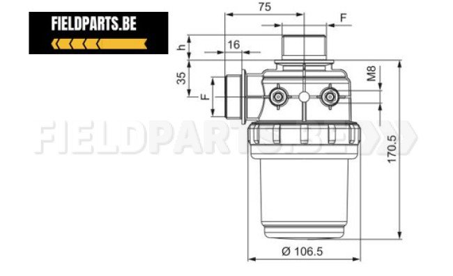 ARAG Aanzuigfilter 1"1/4 50 mesh 60-100 l/min