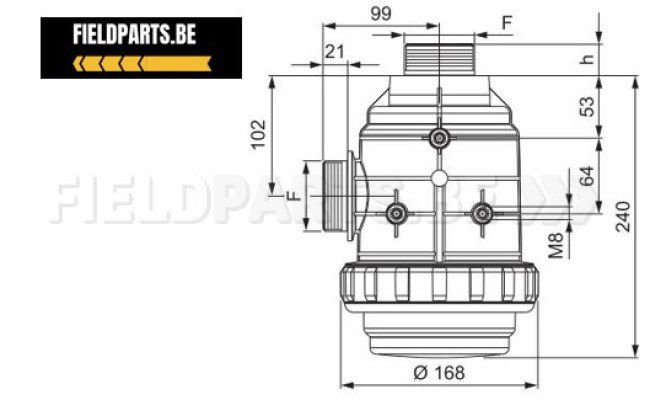ARAG Aanzuigfilter 2"M 50 mesh 160-220 l/min