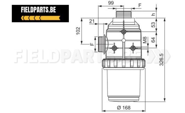 ARAG Aanzuigfilter 2" M 50 mesh 200-260 l/min