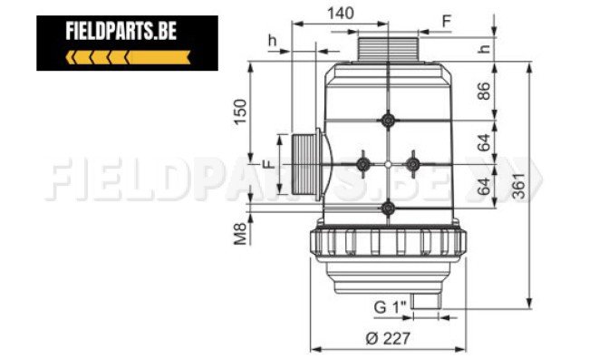 ARAG Aanzuigfilter 3" M 80 mesh 400-800 l/min