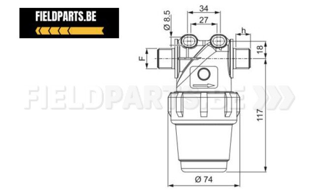 ARAG Persfilter G1/2" M 100mesh
