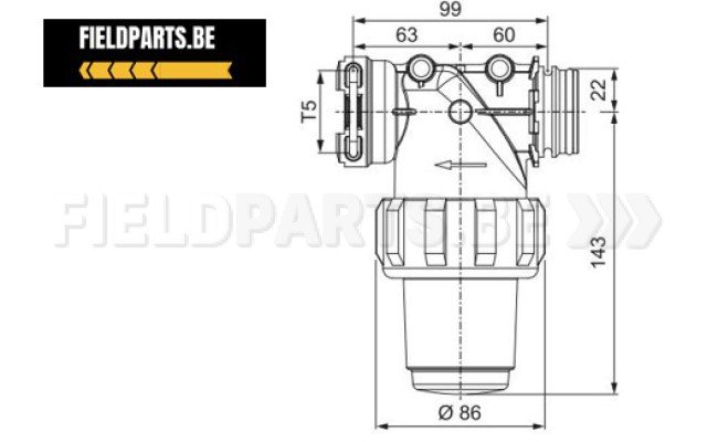 ARAG Persfilter T5M/V 160l/min 50mesh model 322
