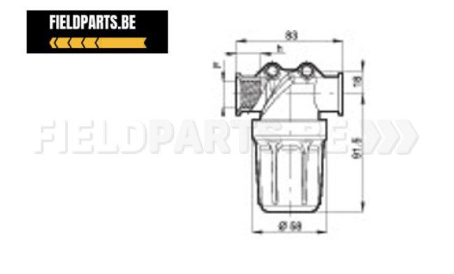 ARAG Persfilter G1/2" V 80 mesh model 324