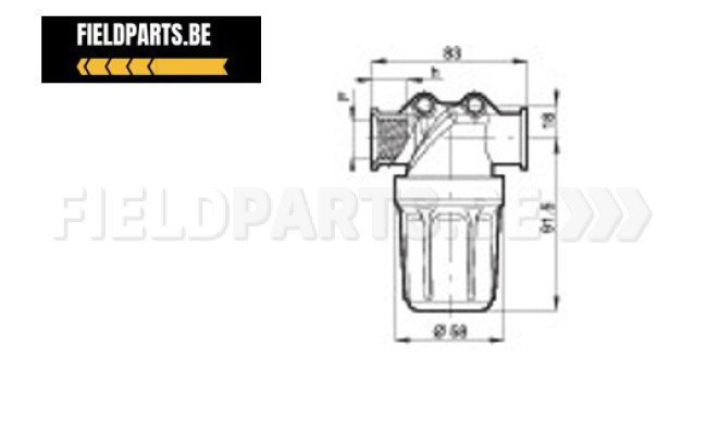 Filtre de pression G1/2"  F 100mesh