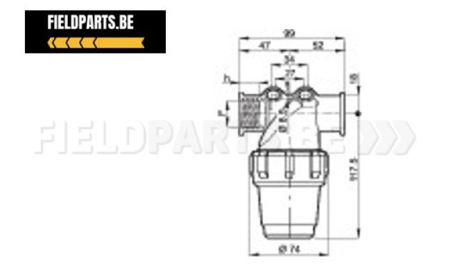 Filtre de tronçons G3/4" F 100mesh