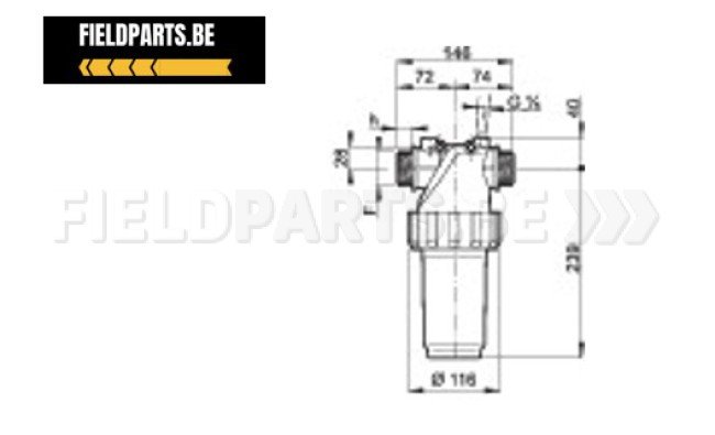 ARAG Persfilter G1" 1/2 M 100 mesh model 326