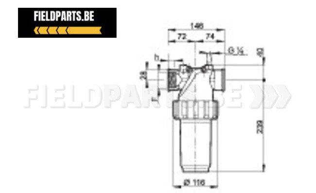 ARAG Persfilter Arag G1" 1/2 V 100 mesh model 328