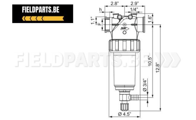 Filtre de pression Arag G1" 1/2 F 80 mesh auto-nettoyant