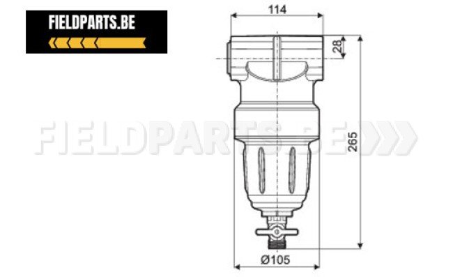 ARAG Persfilter 50bar met flens model 871 + 863 80 mesh met zelfreiniging