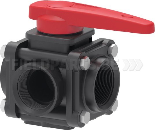 ARAG Kogelkraan 3-weg 2"1/2V doorloop model 453