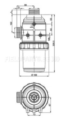 ARAG Aanzuigfilter 2" M 50 mesh 200-260 l/min model 317