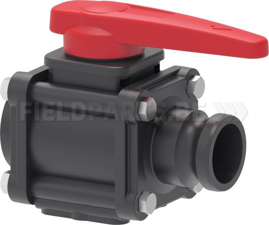 Vanne à bille 2-voies 3" F avec camlock 3"