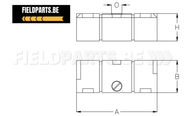Rechthoekige tank 200l 1000mmX400mmX500mm