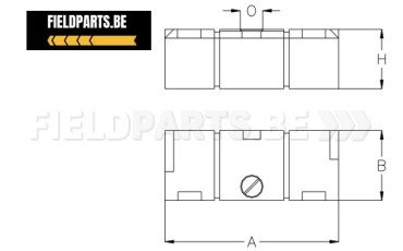 Rechthoekige tank 200l 1000mmX400mmX500mm